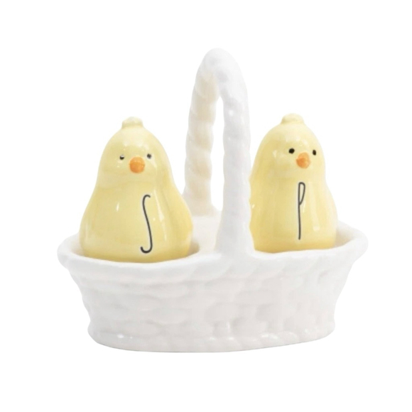 Rae Dunn Other - Rae Dunn Yellow Chick Salt & Pepper Shakers with White Basket